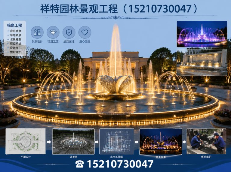 容城县旱地喷泉展示图